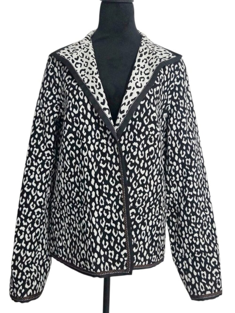Nina McLemore Size 10  acket Blazer Abstract Art to Wear
